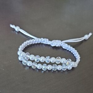 Elegant Silver Beaded Bracelet